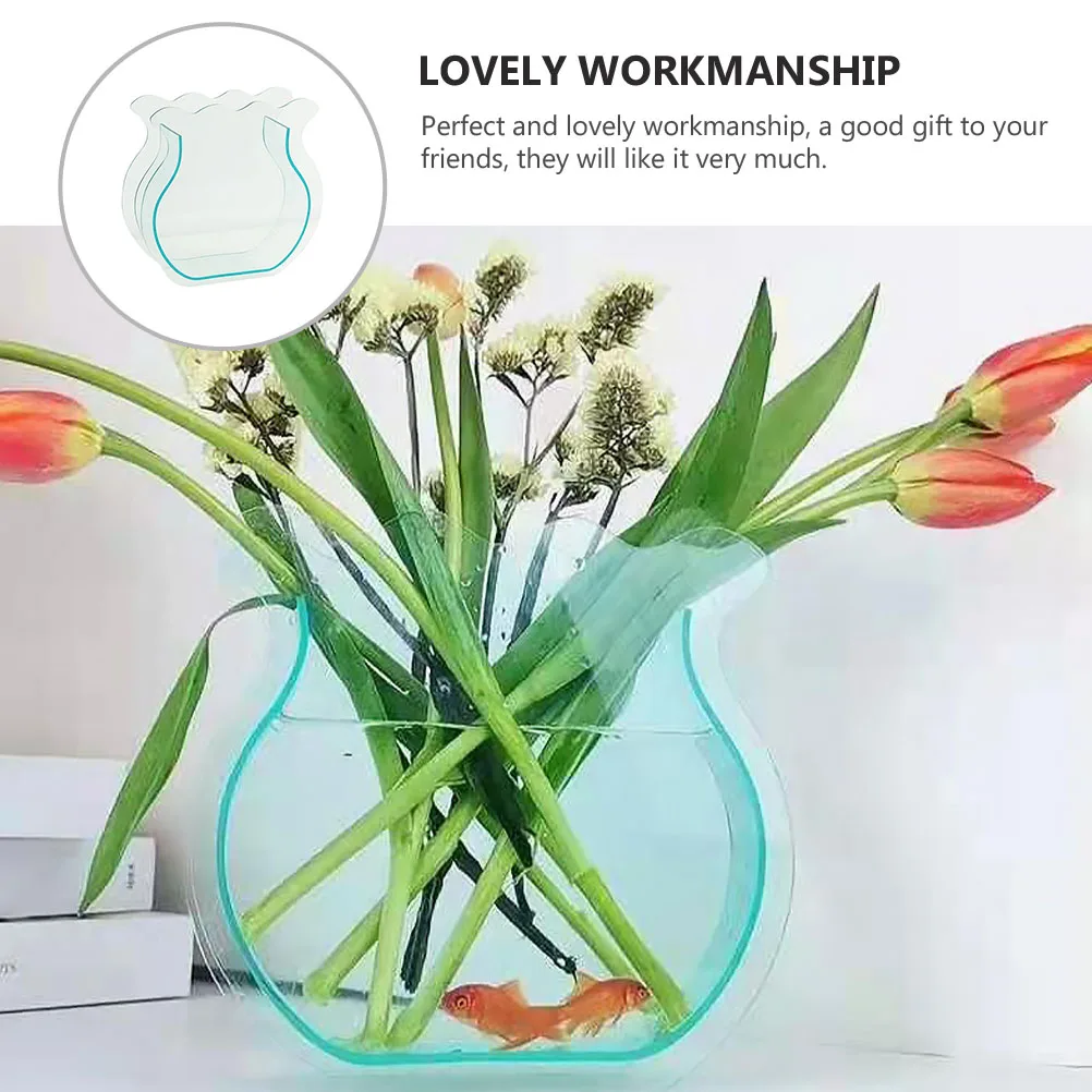 

Fish Tail Vase High-End Decorative Flower Arrangement Pot For Home Office Interior Decoration Fresh Silk Dried Flowers Wedding