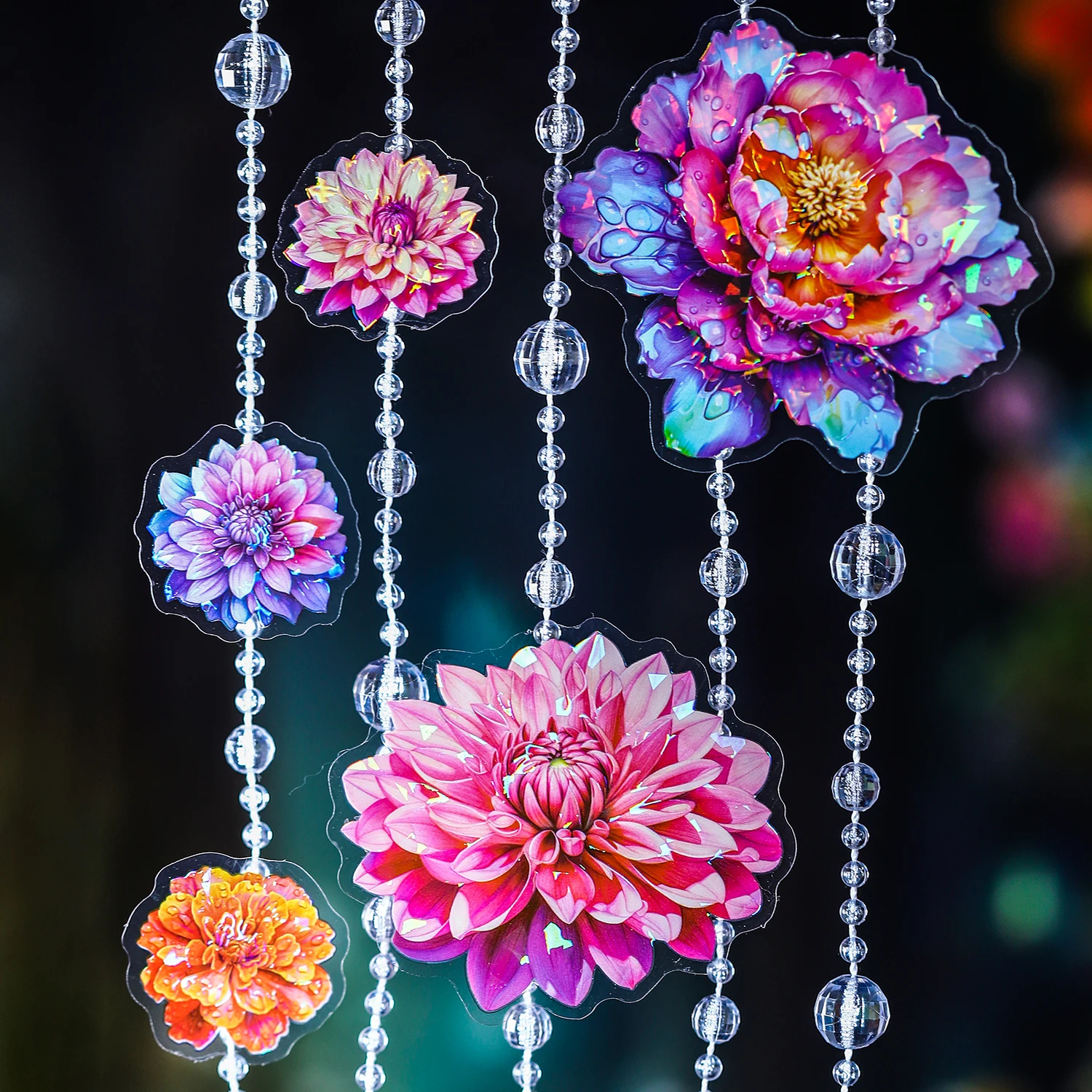 20 Sheets Flower Garden Collection Series Vintage Shell Light PET Sticker Creative DIY Journal Material Collage Stationery