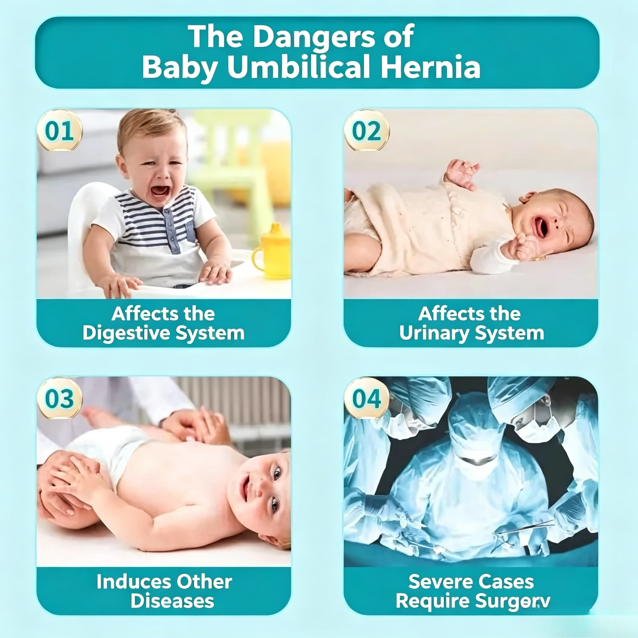 Medical Baby Navel Patch Hernia Compression Patch Convex Navel Design Easy Stick TearWaterproof Breathable Baby Dedicated