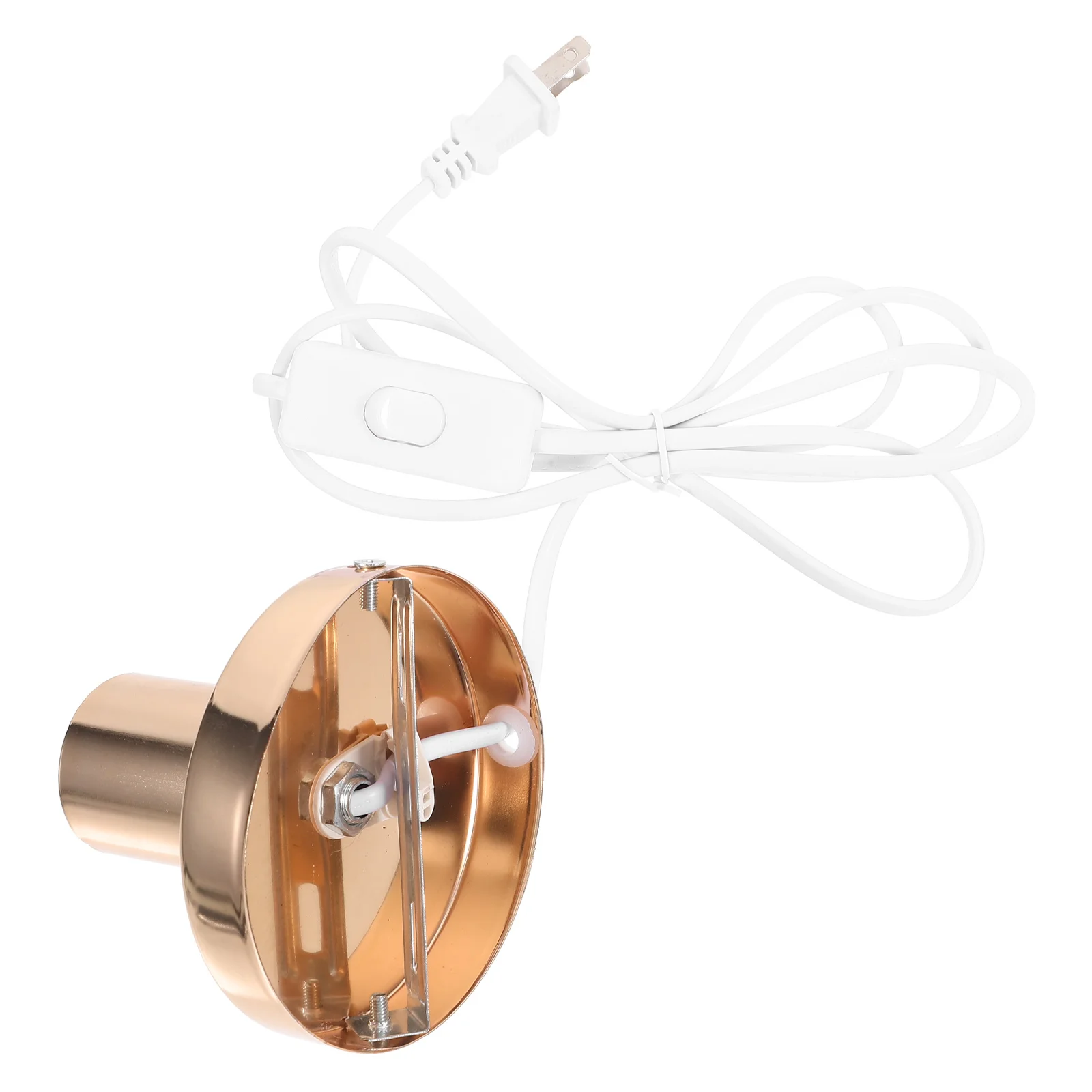 

Industrial Light Bulb Socket Base Metal Table Lamp Fixture with Cord Plug E27 Compatibility for Stylish Room Decoration