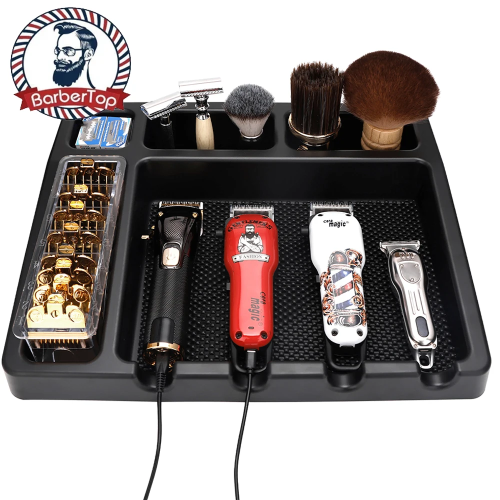 

Barertop Hairdressing Tool Storage Box Electric Clipper Display Stand Salon Barber Scissor Comb Socket New Station Tray