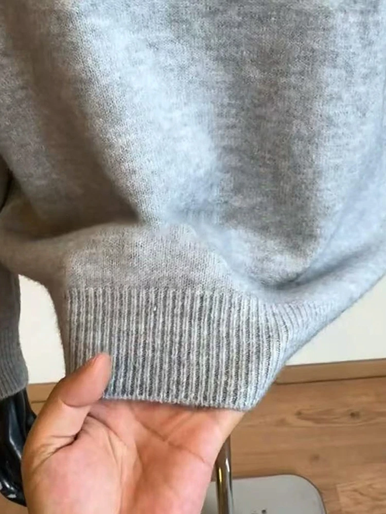 

ay American Sle Men's Knitwear Basic Layering Top Loose Fit Comfortable Autumn Winter Faion Casual Long Sve T-irt