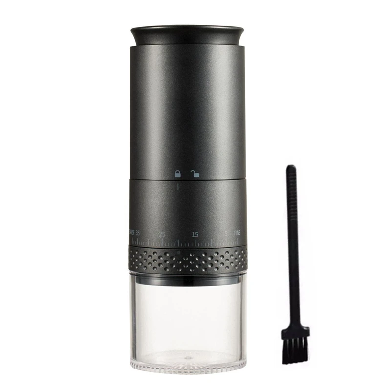 

SEWS-Electric Coffee Grinder With External Adjustment USB Coffee Grinder Automatic Coffee Bean Grinder For Office 1500Mah