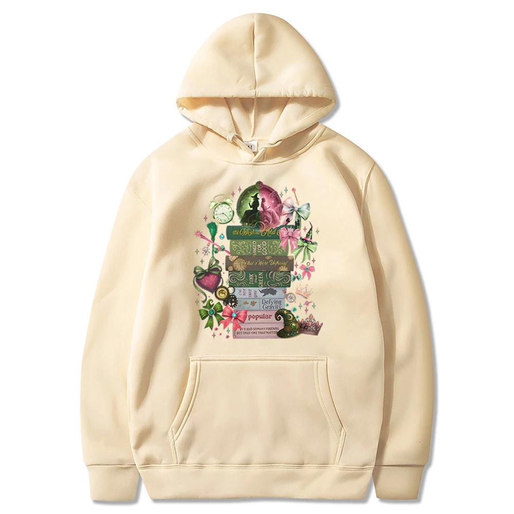 

2025 г., женская толстовка с капюшоном Wicked The Musical, винтажный свитер Defy Gravity Broomstick, милые толстовки с капюшоном из фильма «Добрый волшебник»