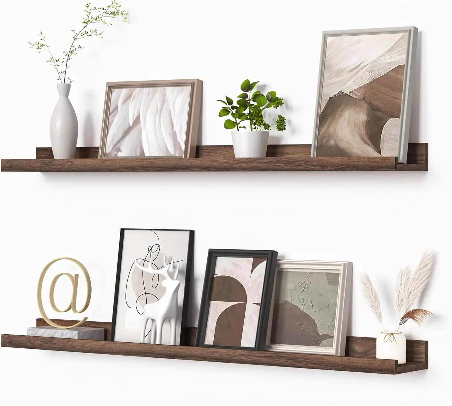 

Picture Ledge Shelf, Floating Shelves Set of 2, 36 Inches Picture Shelf for Wall with Ledge, Kids Bookshelf Wall Mounte