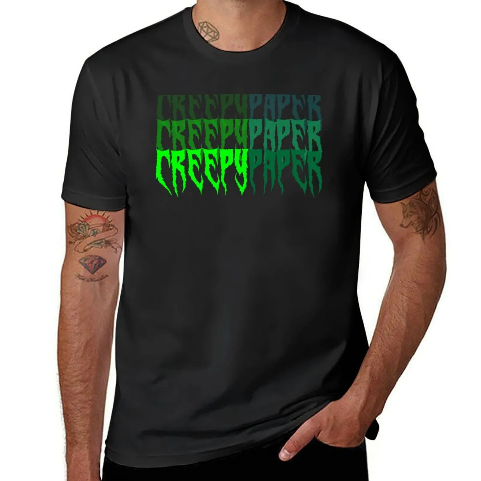 

Creepy Paper T-Shirt valentines clothes anime figures korean fashion tees men t shirts