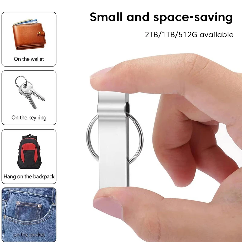 Olaf USB Flash Drive 2tb Mini Memory Sticks High Speed Metal Waterpeoof Pen Drive 2TB/1TB/512G Flash Disk 2TB U Disk Pen Drive