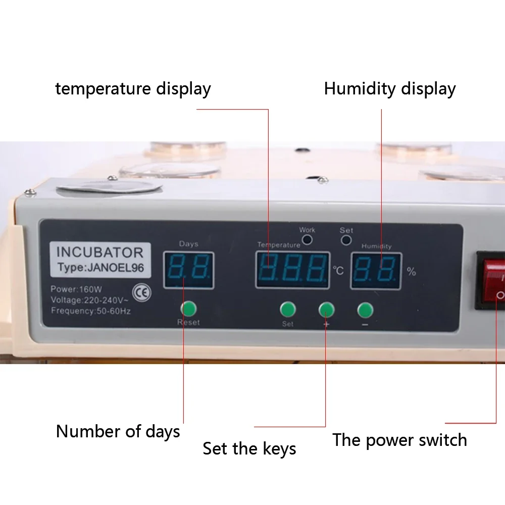 CE Approved Commercial & Home Use Plastic Electric Full Automatic Egg Incubators For Chicken/duck/gross/bird