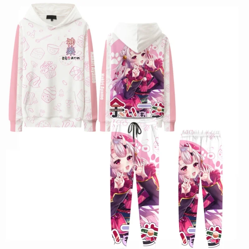 Kagura Nana Game Honkai Impact 3rd Rollenspel Hoodies Set 3D Print Anime Sweatshirts Casual Mannen Vrouwen Trui Trainingspak