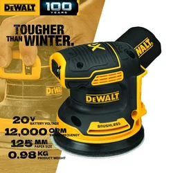 Dewalt-コードレスオービタルサンダー電動工具、ハンドヘルドブラシレス、振動、研磨、木工、エキセントリック、dcw210、dcw210b、20v