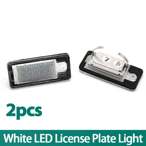 아우디 LED 번호판 라이트, 오류 없는 번호판 램프, A3 A4 S4 RS4 B6 B7 A6 RS6 S6 C6 S5 Q7 A8 S8 Avant