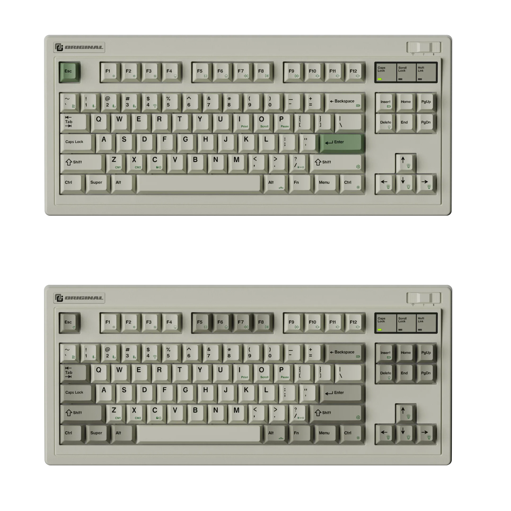 

FL ESPORTS OG87 Retro Gaming Mechanical Keyboard NXP 87 PBT Dye-sublimation Keycaps Wired Bluetooth 2.4G Wireless Keyboard
