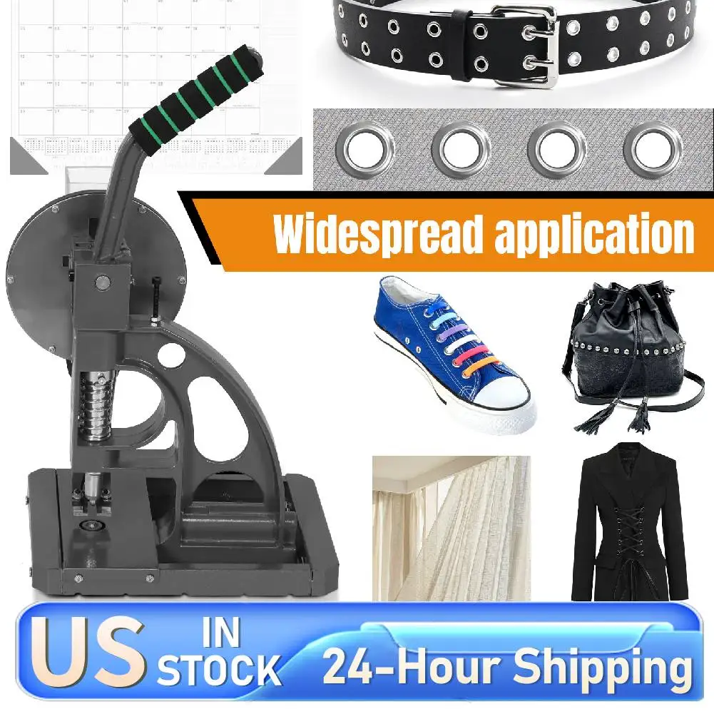 

Semi-Automatic Grommet Eyelet Press Machine 8mm Hole Punch for Tarpaulin, Banner, Leather, Fabric - DIY Tool for Signage Adverti