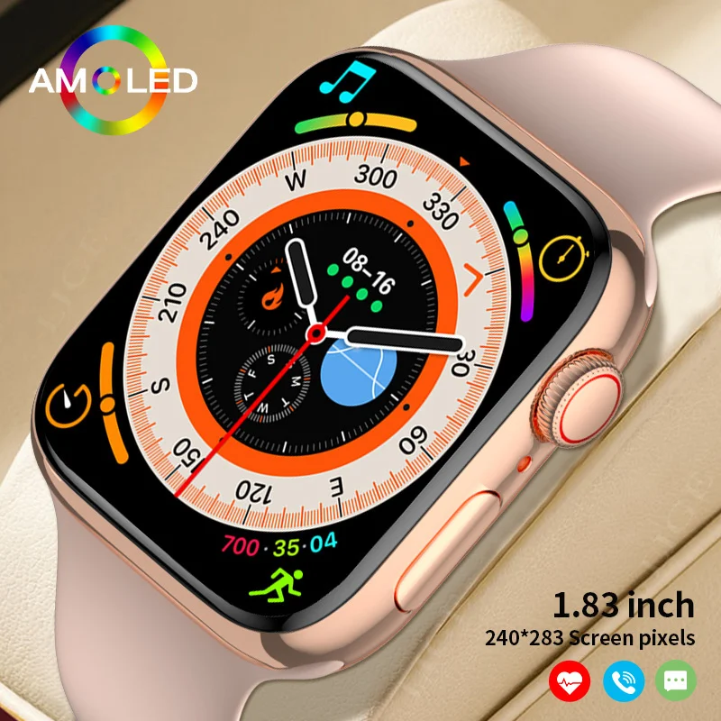 LIGE New Smart Watch Women NFC Smartwatch Men Women Bluetooth Call Waterproof Wireless Charging HD Screen For Apple Xiaomi +Box