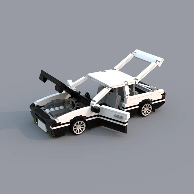 NEW 706 PCS Creative White Car Technical Bricks Customize Model Display Block Toys For Kids DIY Assembly Surprise Birthday Gifts