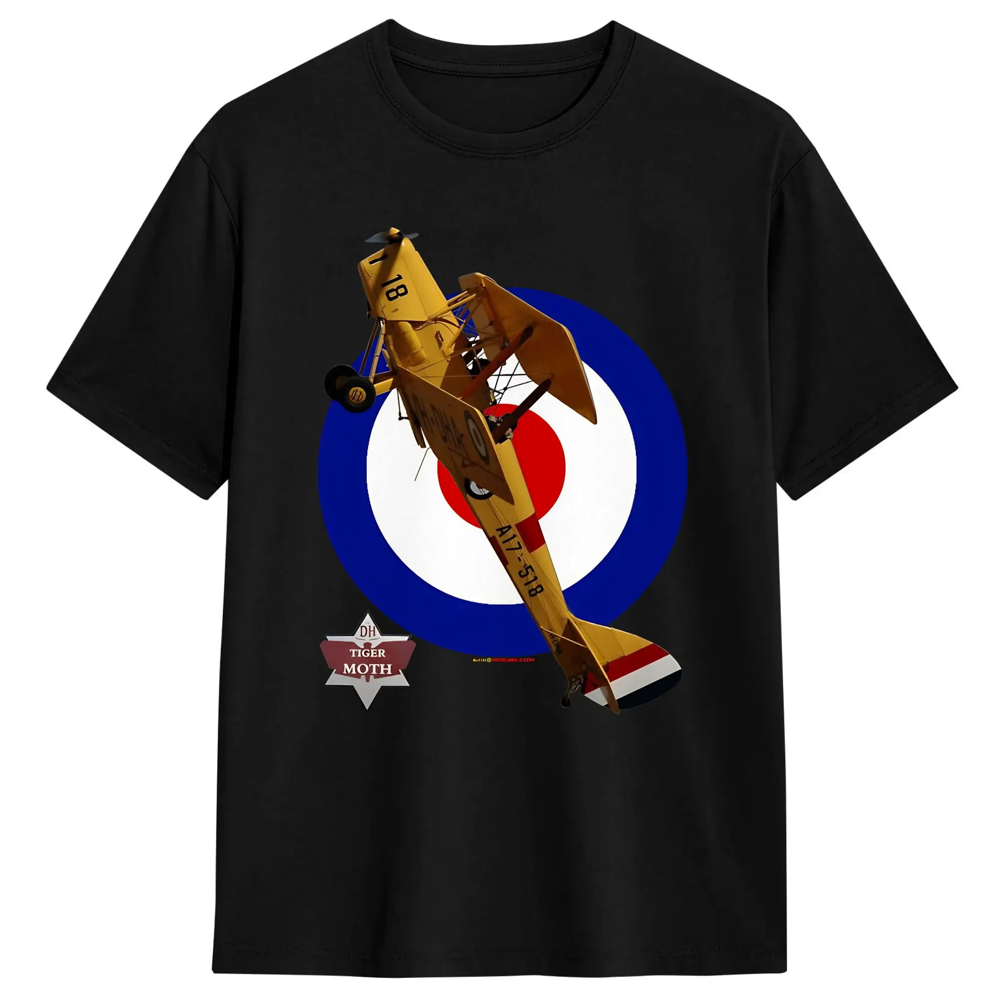 RAF Roundel & Motif -Tiger Moth VH-DHA Cotton T-Shirt For Couple Summer Fashion Tee Shirt Big Size Hot Sale Clothing