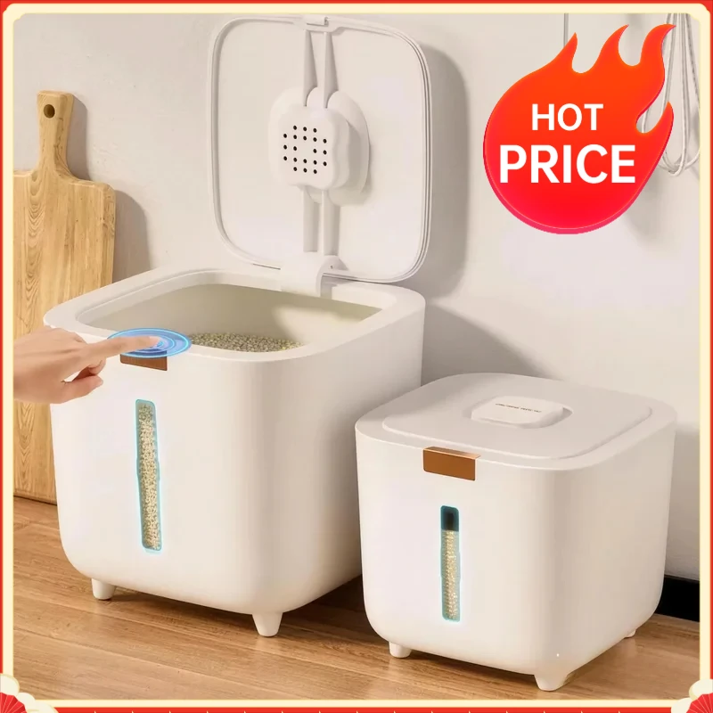 5/10KG Rice Storage Box Household Sealed Rice Bucket Grain Flour Organizer Container Kitchen Insect Proof Container with Lid