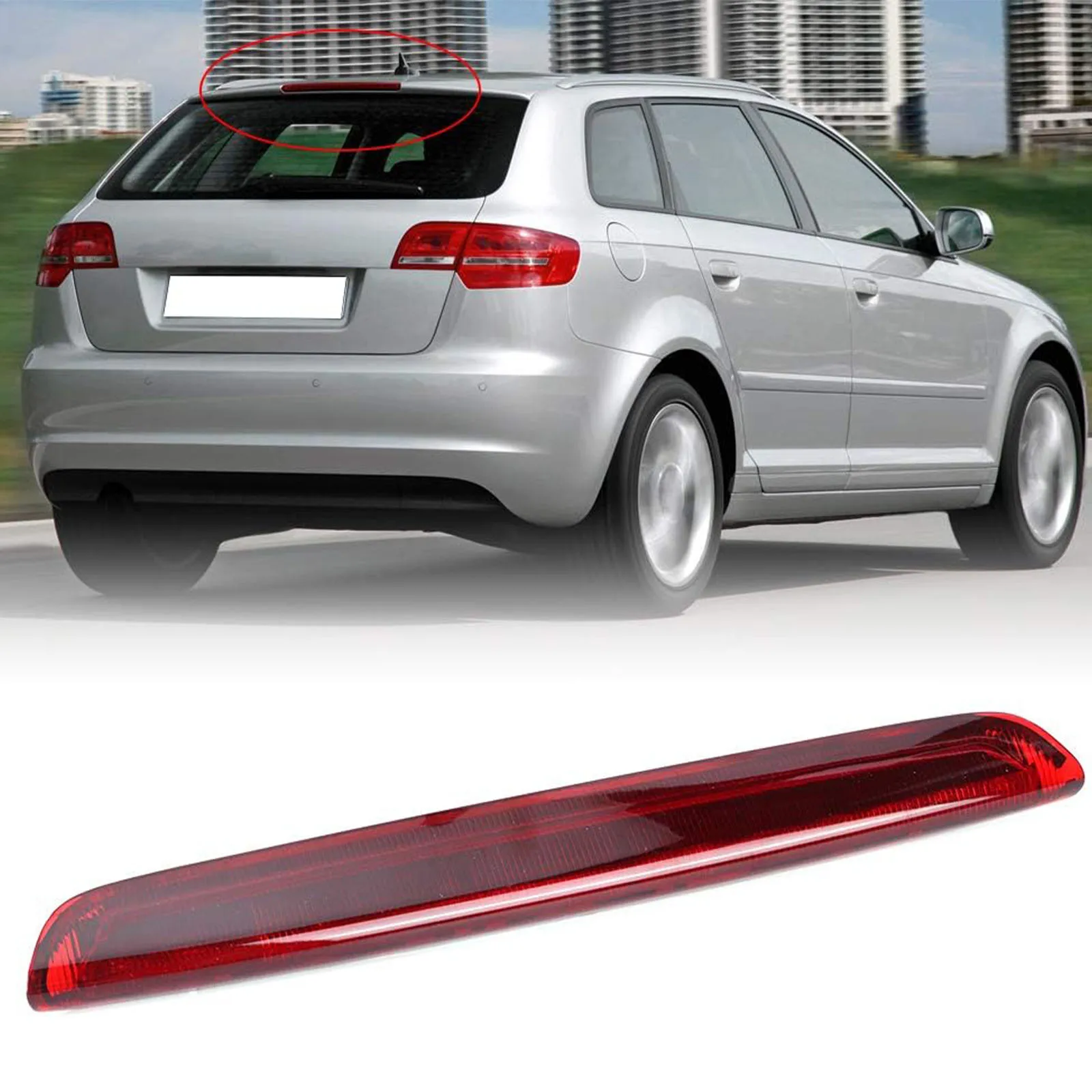 LED 3rd ضوء الفرامل عالية المستوى وقف مصباح لأودي A3 S3 RS3 2004-2012 1 قطعة OEM 8P4945097C #1