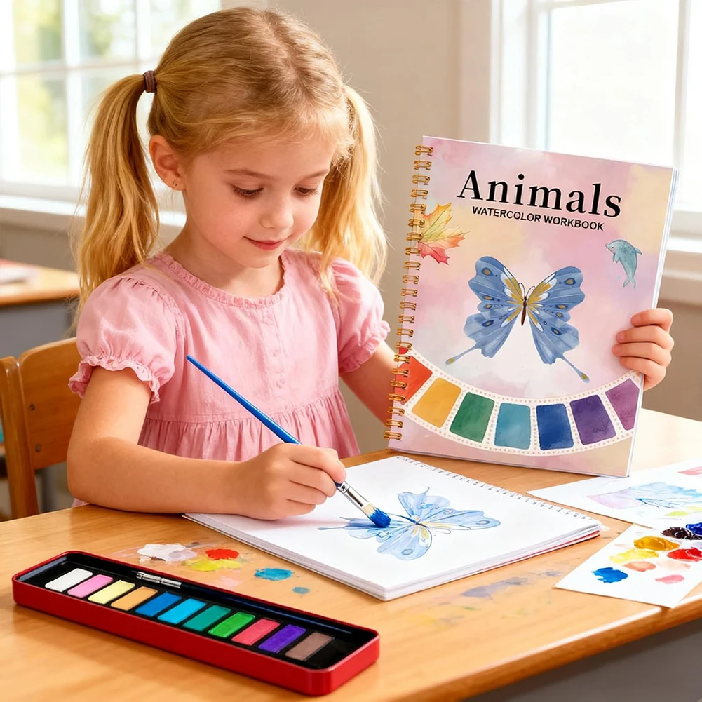 

Книга-раскраска: портативный набор для рисования для детей в детском саду