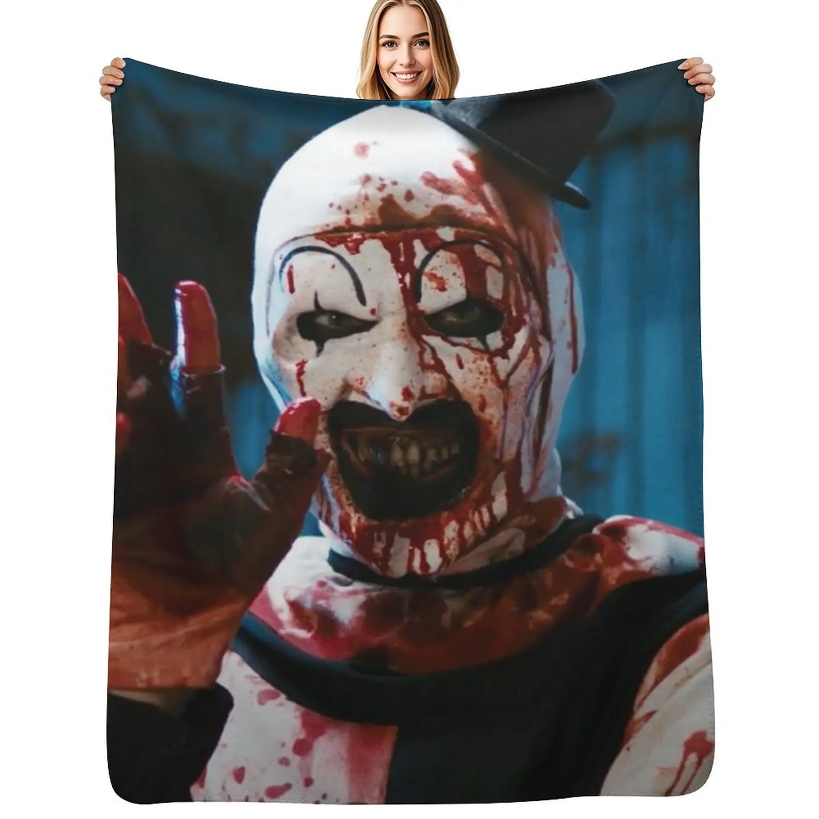 Art The Clown - Terrifier Throw Blanket warm winter Soft Plaid Plush Hairys sofa bed Sleeping Bag Blankets