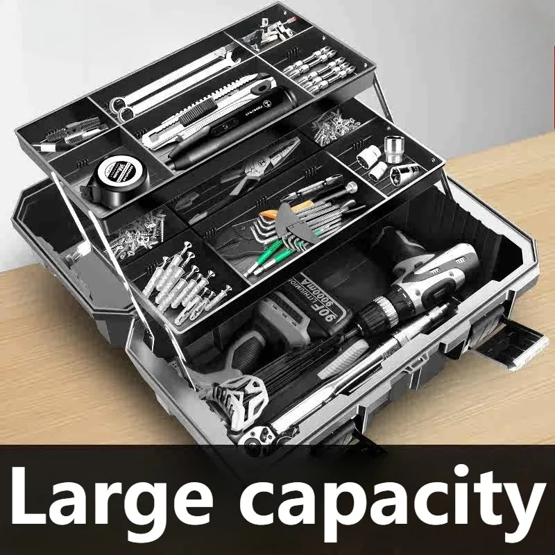 Large Capacity Workshop Tool Box Professional Toughbuilt Storage Tool Case Multifunctional Working Tool Storage Organization