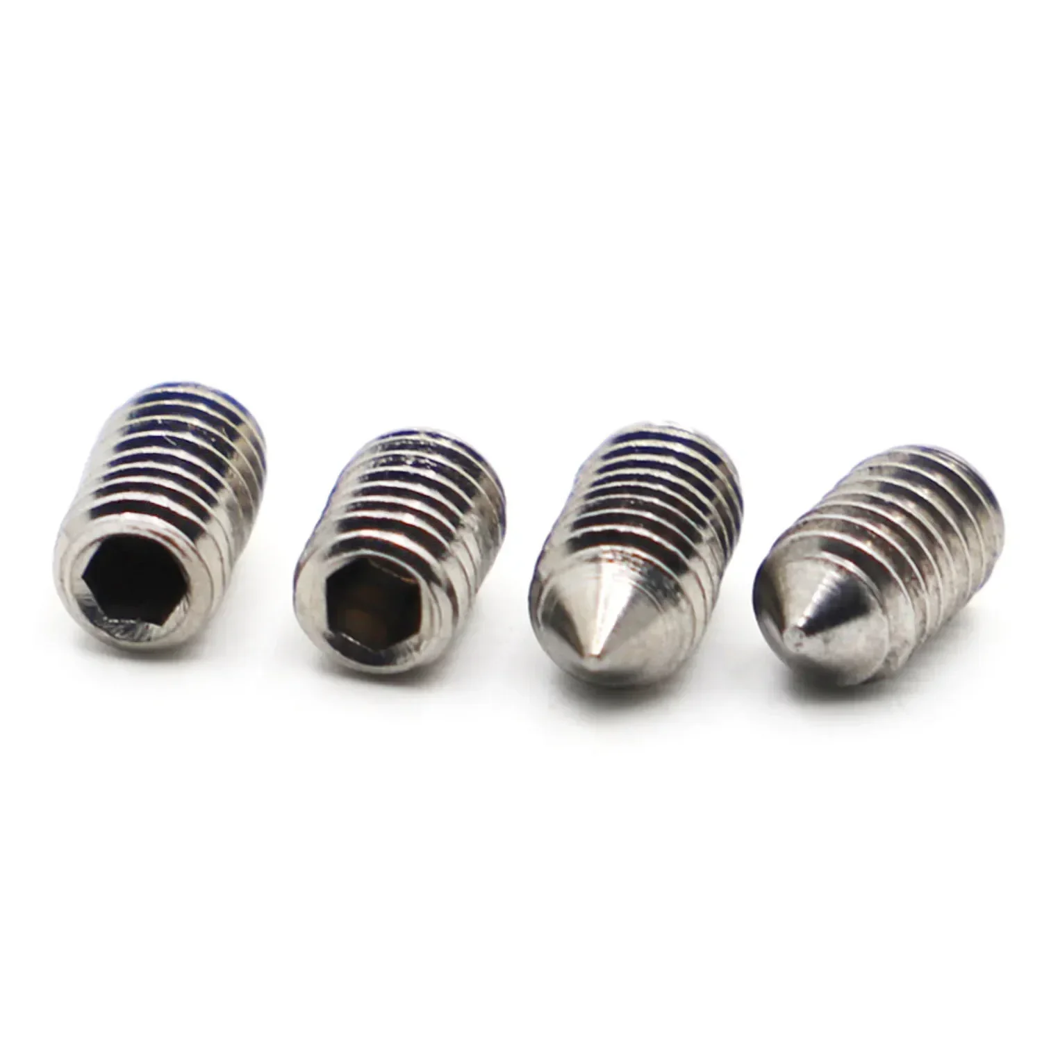 DIN914 Hex Hexagon Socket Set Screw Cone Point Grub Screw M2 M2.5 M3 M4 M5 M6 M8 M10 M12 304 Stainless Steel