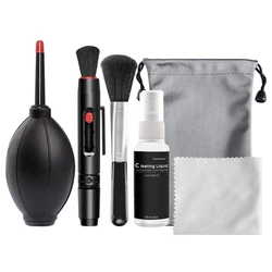 6 in 1 Camera Cleaning Kit,Professional DSLR Lens Cleaning Tool with Portable Storage Bag Including Air Blower Lens Cleaning Pen