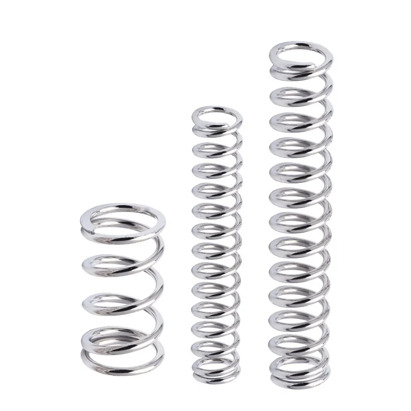 Steel Compression Spring, Nickel Plating, Grinding Head, Wire Dia 2.5mm,Outer Dia 15/16/18/20/22/25/28/30/40mm,Length30/40/50mm