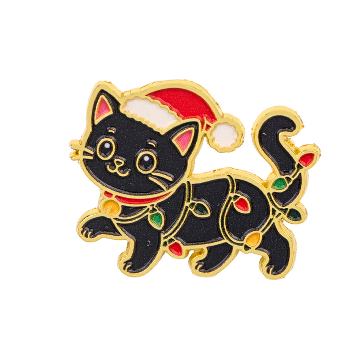 2er-Set Weihnachts-Emaille-Pins für Katzen und Hunde, Tier-Reversnadel, niedliches Haustier-Abzeichen für Rucksack, Jeansjacke, Dekoration, Geschenk – Detail 2