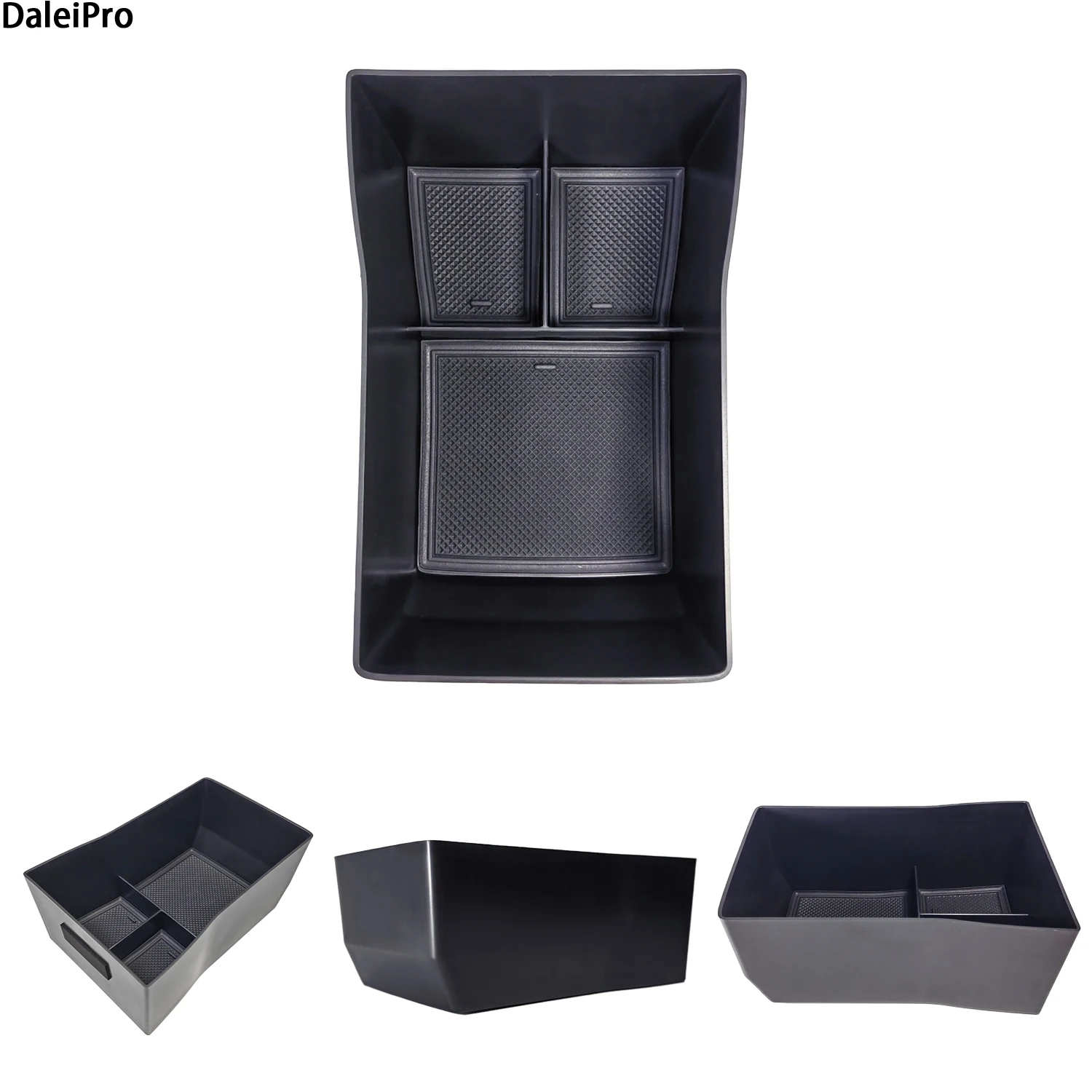 For Kona Hybrid Phev SX2 2024 2025 Center Console Organizer Tray Armrest Storage Box Layered Storage Box Tidying Car Accessories