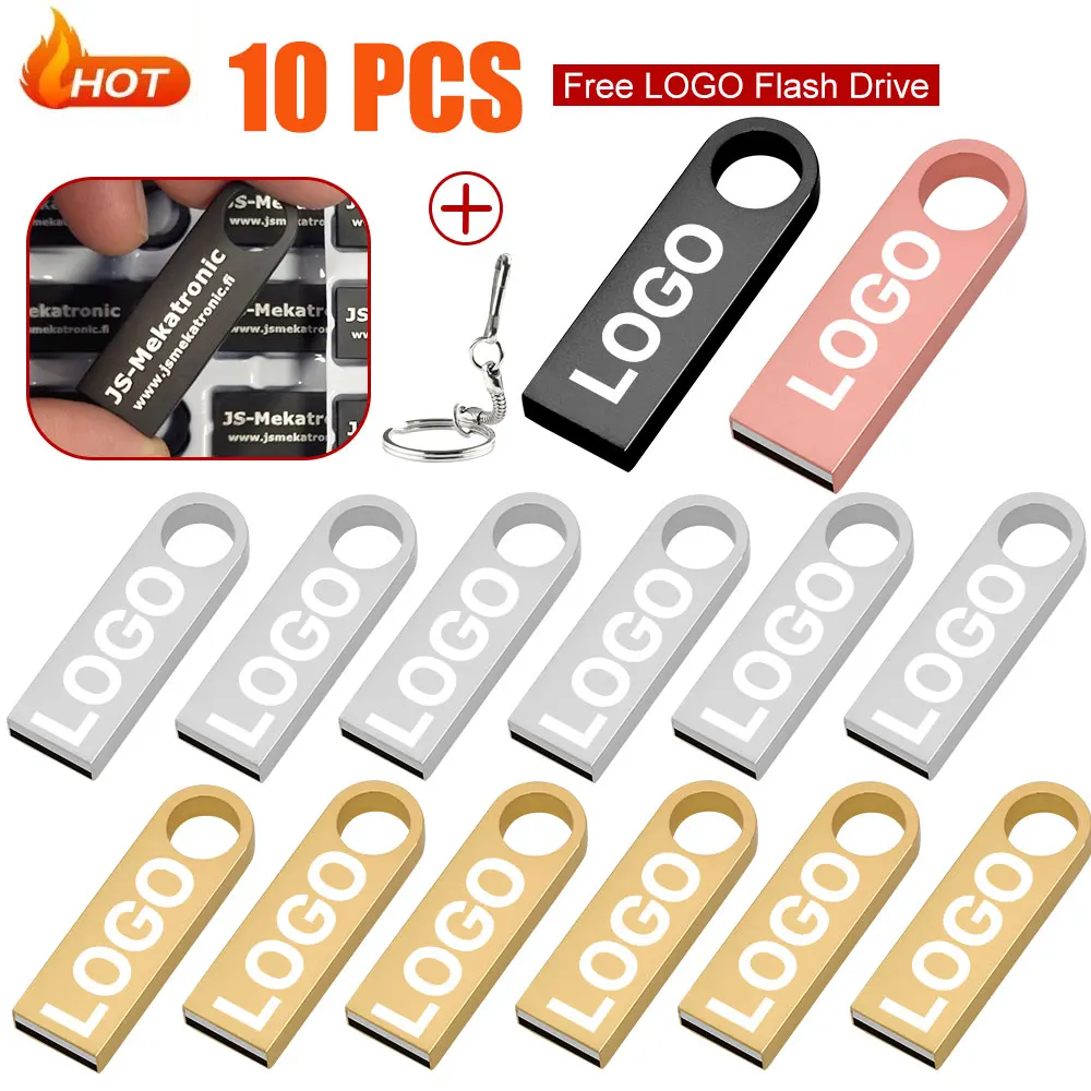 10 pçs/lote Drive2.0 16gb 32gb pen drive Flash Usb metal usb flash memoria livre logotipo personalizado pen drive de disco stick Usb fotografia