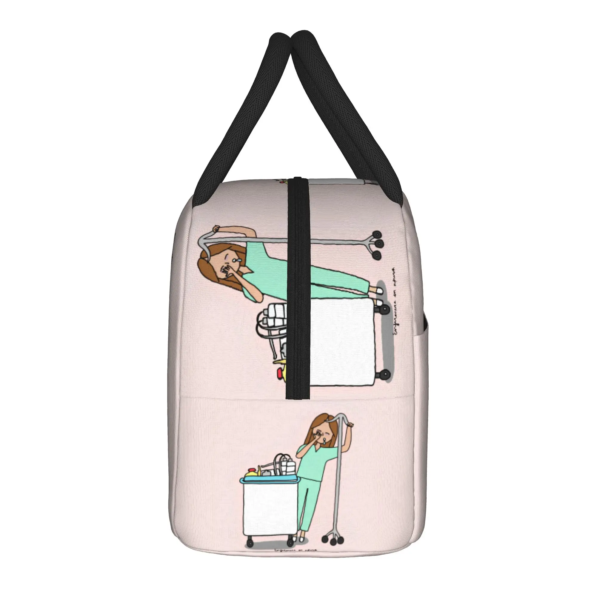 Sleep Nurse Enfermera En Apuros Medical Lunch Bag Travel Lunch Box For Child Leisure Custom Tote Food Bags Portable Cooler Bag