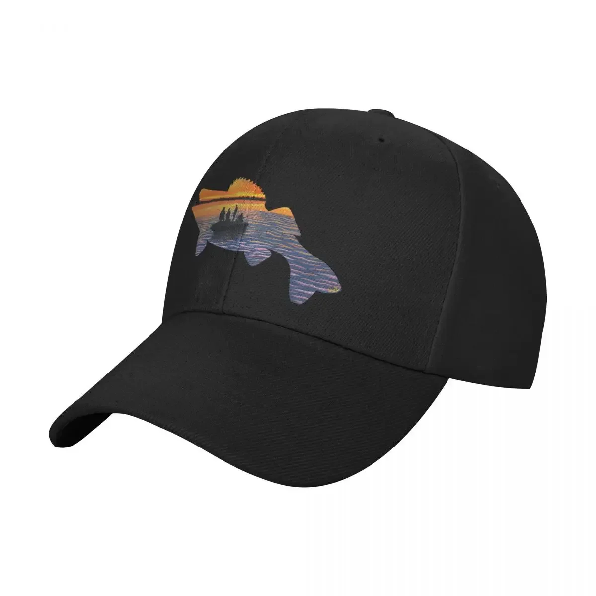 Walleye Silhouette - Lake Life - Blue Grey Baseball Cap Beach Outing Horse Hat hats for men Women Men's