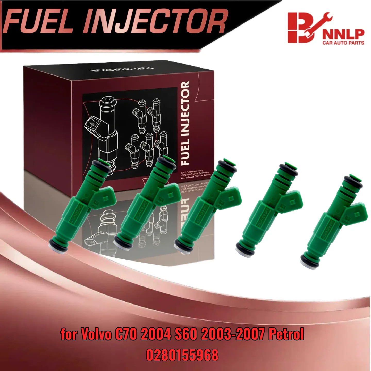 

For Volvo C70 S60 V70 5PCS Fuel Injector Set L5 2 4L 2 5L Petrol FJ878 9202100