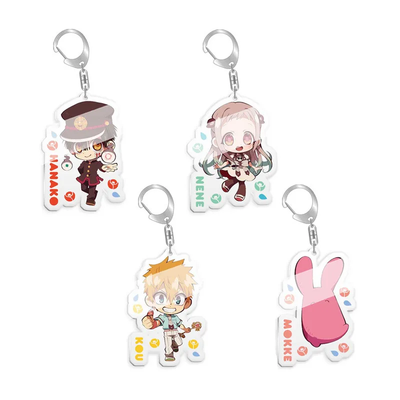 

Anime Toilet-bound Hanako-kun Acrylic Keychain Q Version of The Hanaki-Jun Yashiro Nene Mitsuba Keyring Kids Toys Pendant Beauty