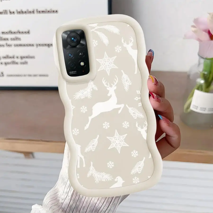 بسيطة عيد الميلاد الغزلان لينة غطاء الهاتف الحال بالنسبة ل Xiaomi Redmi ملاحظة 13 برو زائد 12 10S 8 10 9 9S 11 14 برو