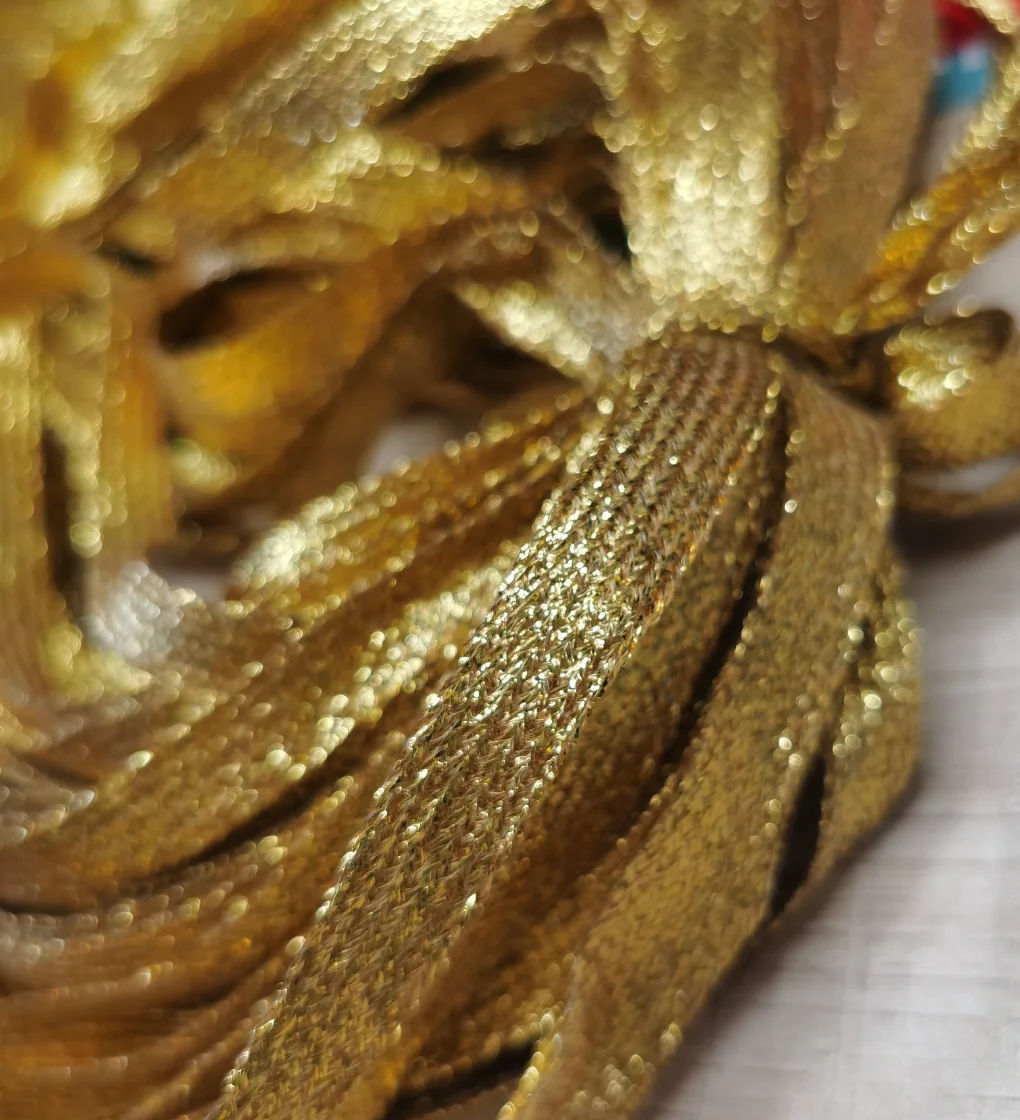 10Meters Gold Lace Trim Ribbon Curve Lace Fabric Sewing Centipede Braided Lace Wedding Craft DIY Clothes Accessories Decoration