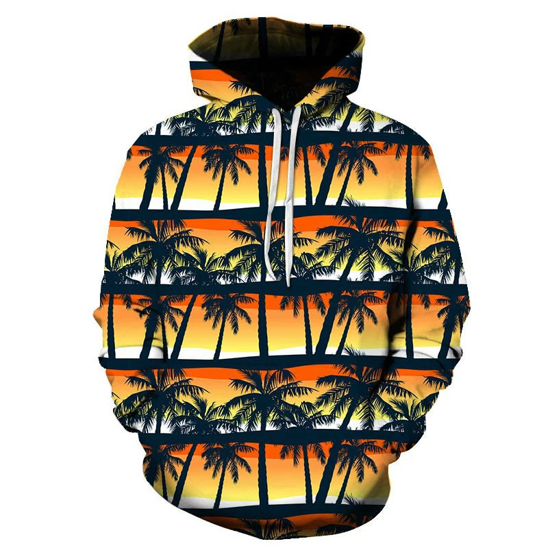 Fashion 3D Print Floral Hawaiian Hoodie Men Women Harajuku Long Sleeve Sweatshirts Hip Hop Tracksuits Cool Streetwear Pullovers