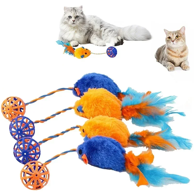 A Stuffed Mouse with A String Sounding Bell Ball Teases The 