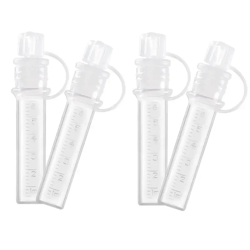 

4 шт. Сборник грудного молока - Ручной силиконовый коллектор грудного молока - Силиконовое устройство для кормления ребенка - Дозатор лекарств