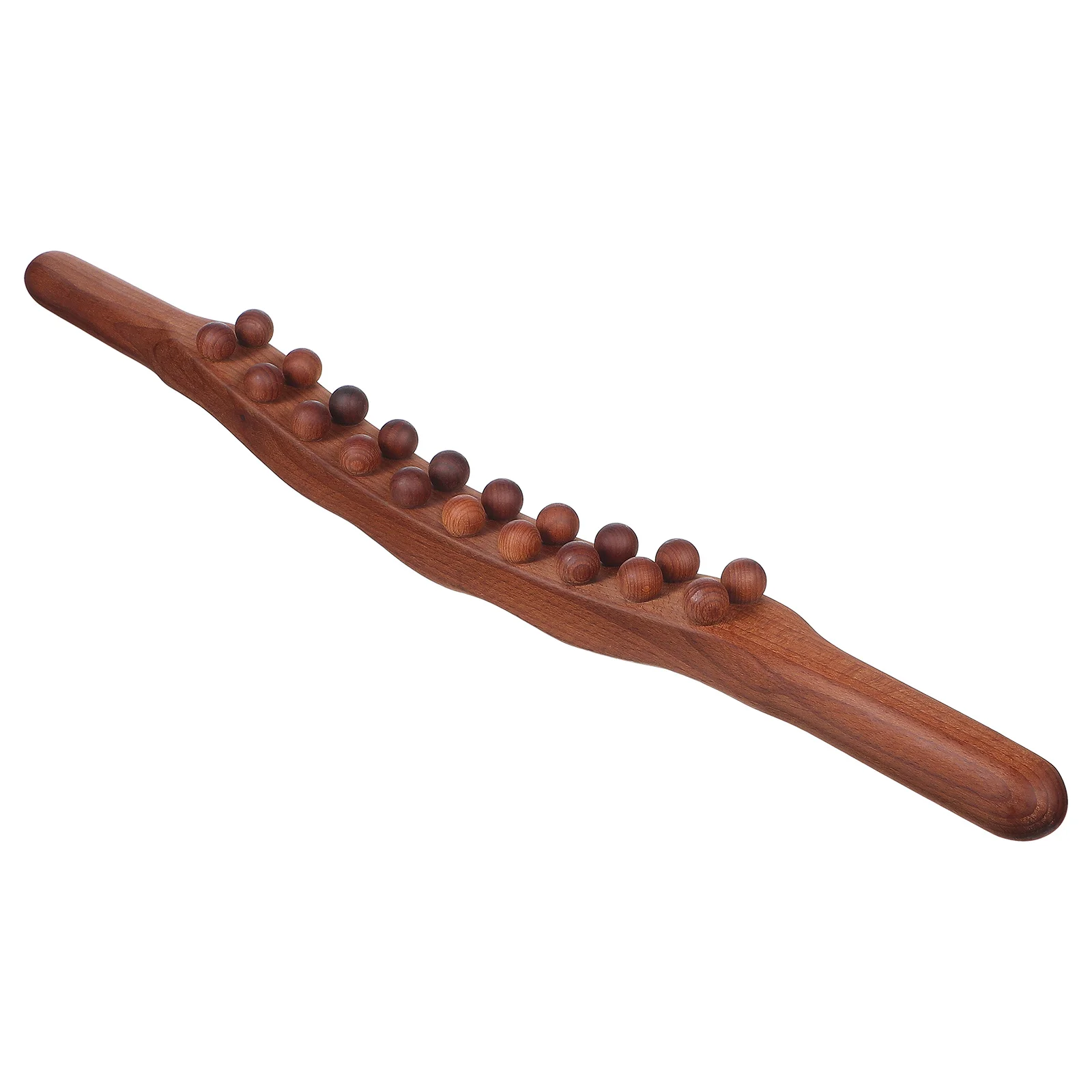 

Manual Wood Massage Stick with Smooth Beads for Effective Acupressure Therapy Lightweight Body Roller for Shoulders Arms Legs