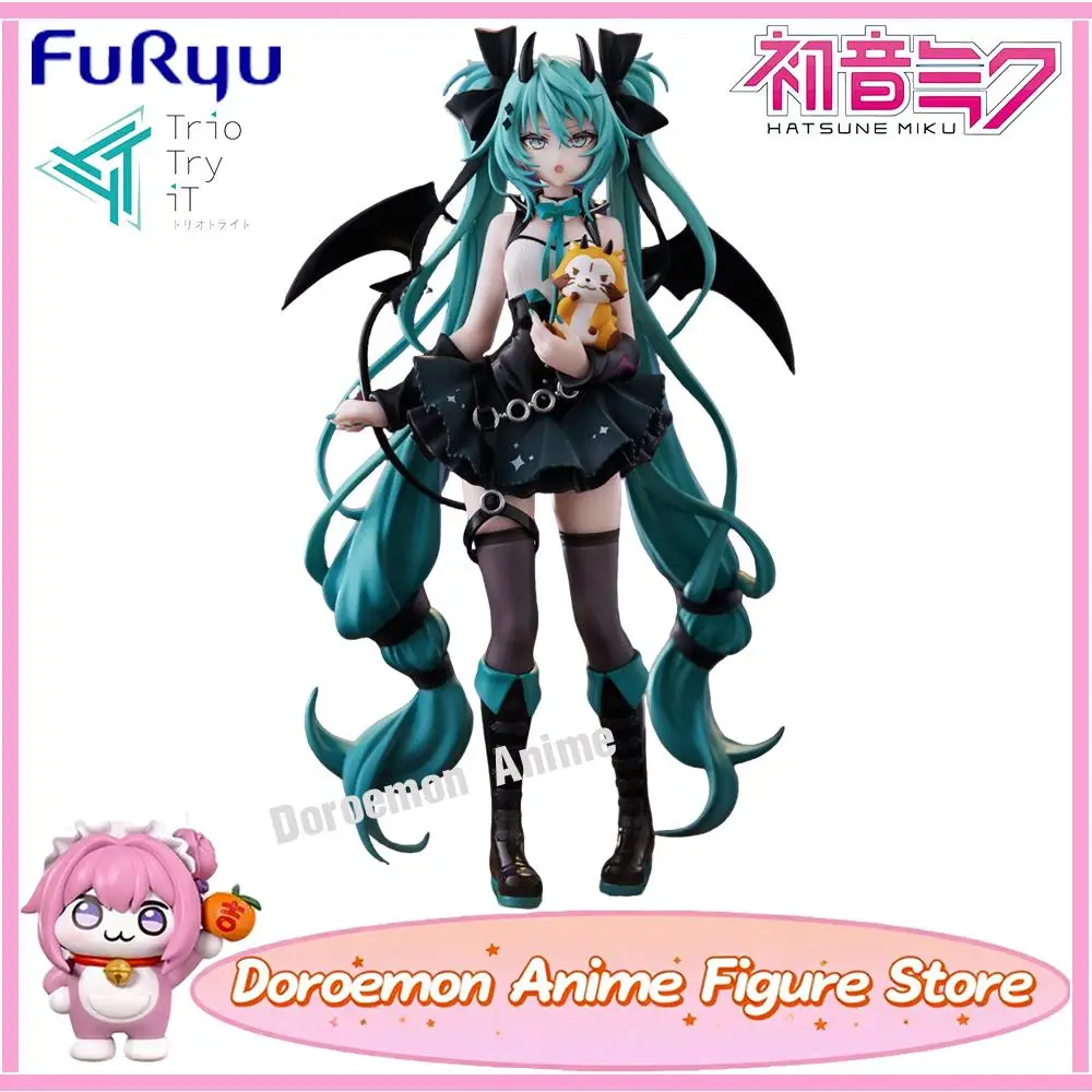 

In Stock Original Furyu Trio-Try-It Figure Hatsune Miku Akuma Kawaii Anime Figures Good Gifts Decoration Model Toys