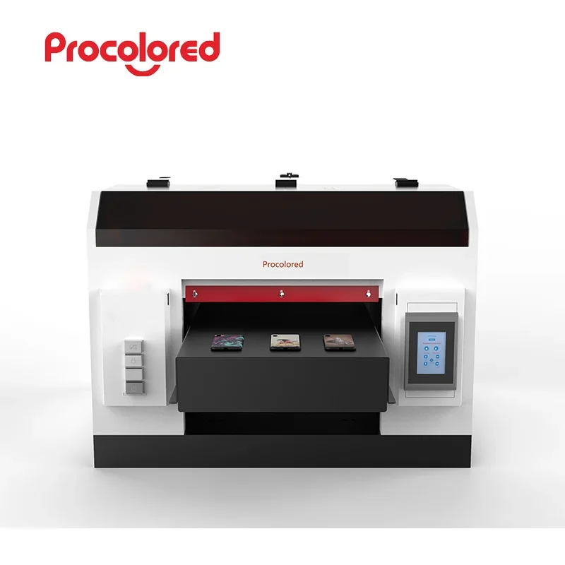 Procolored Automatic LED UV Flatbed A3 A4 Print Size Printers For Phone Case Wood Bottle Printing Machine