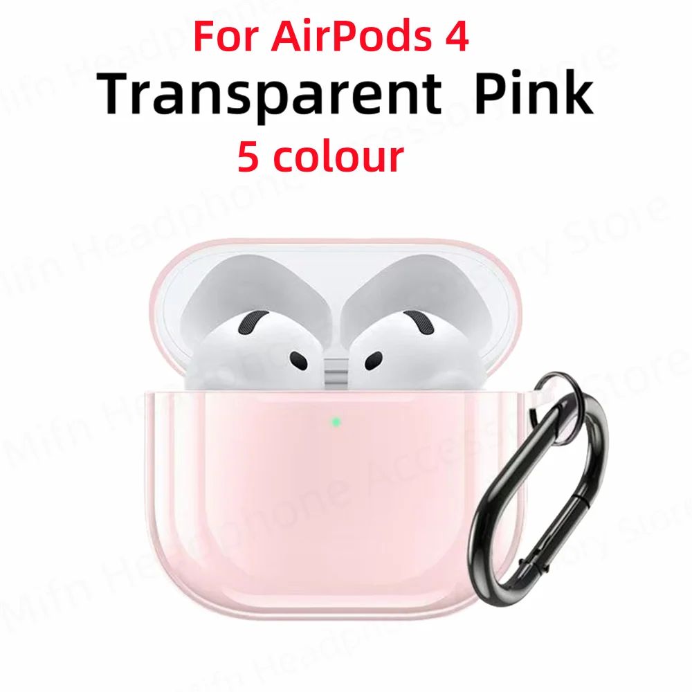 New transparent black case for AirPods 4 with Active Noise Cancellation/AirPods 4（2024）Scratch Protector For AirPod 4 clear Case