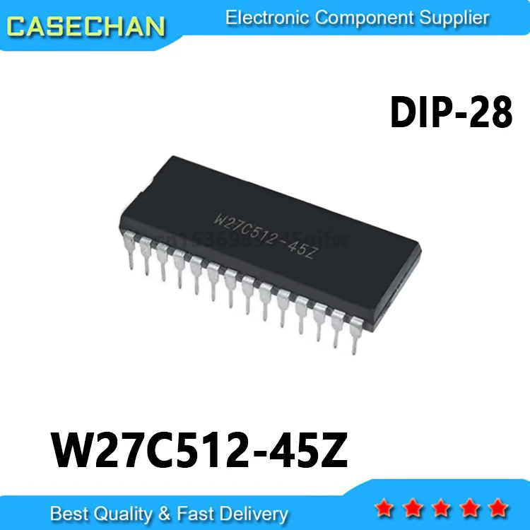 10PCS New and Original W27C512 W27C512-45Z DIP-28