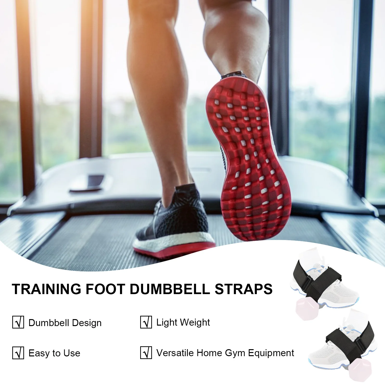 Dumbbell Foot Strap Ankle Weights Tibialis Trainer Knee Raises Hamstring Lift Calves Shins Workout Fitness Equipment