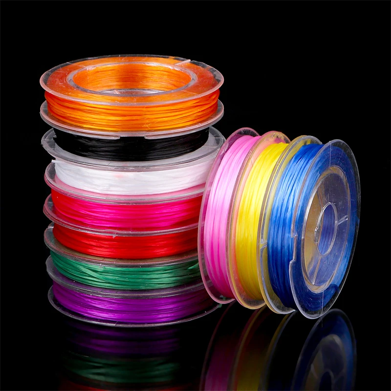50/80/100M Random Color 0.7mm Colorful Crystal Elastic Beading Rope Cord Thread String For DIY Necklace Bracelets Jewelry Making