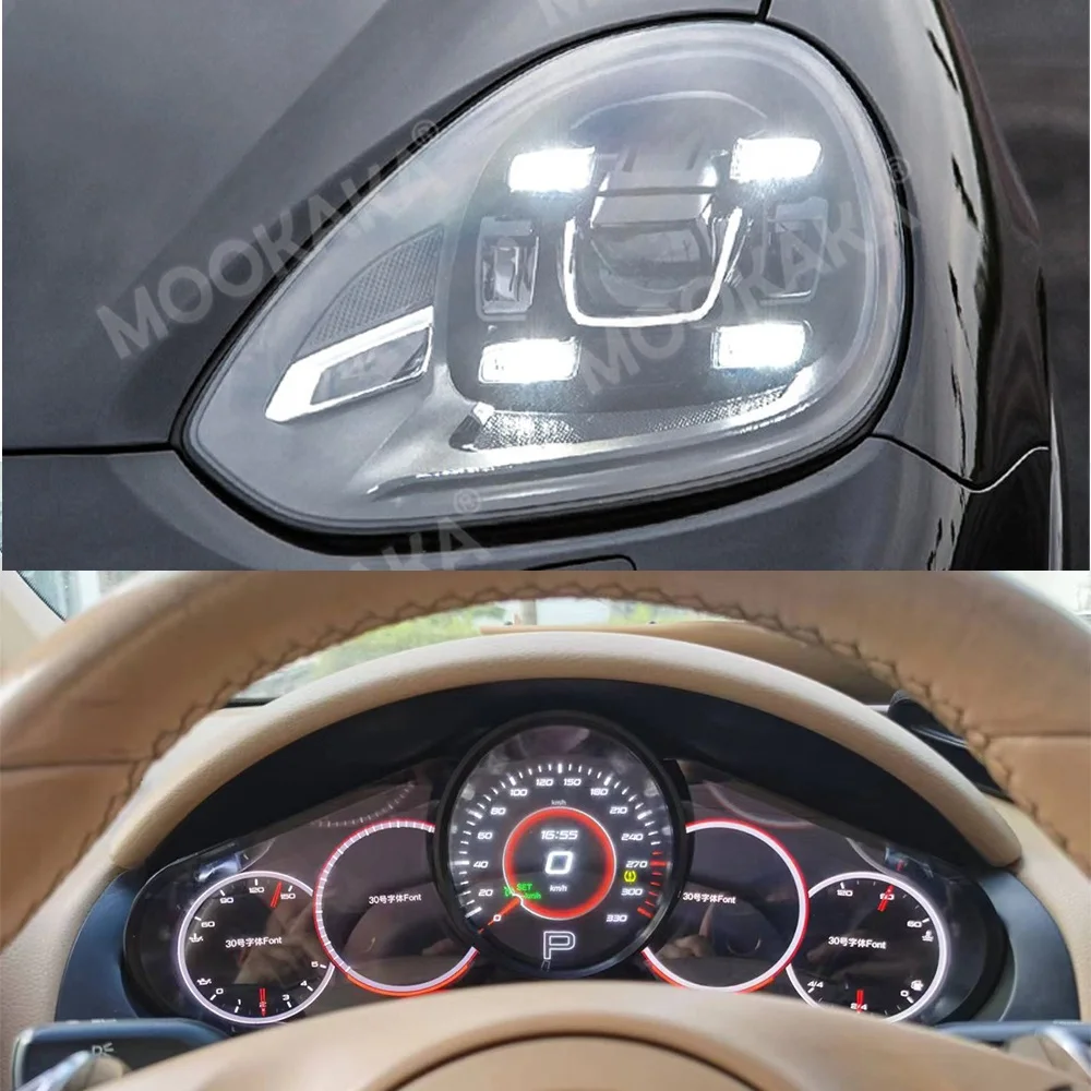 For Porsche Cayenne Panamera Macan LCD Digital Gauge Cluster Speedometer Multimedia IPS Virtual Cockpit Dash Instrument Parts