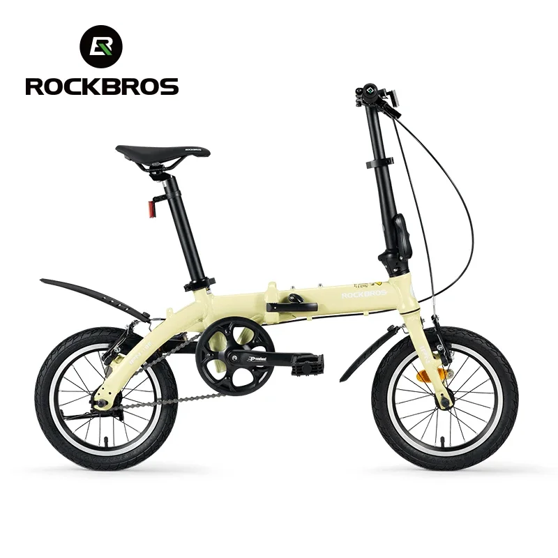 

ROCKBROS 14 inch Portable Folding Bike Aluminium Alloy Bike Frame V Brake Lightweight Adult Folding Bicycle Whole Bike