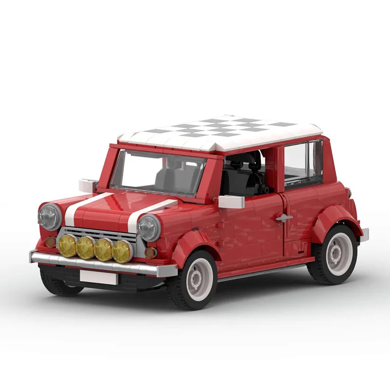 

Hot Mini Cooper Rally MOD Vehicles Creative Expert MOC BUilding Blocks Technical Car Model Toys for Children Gifts